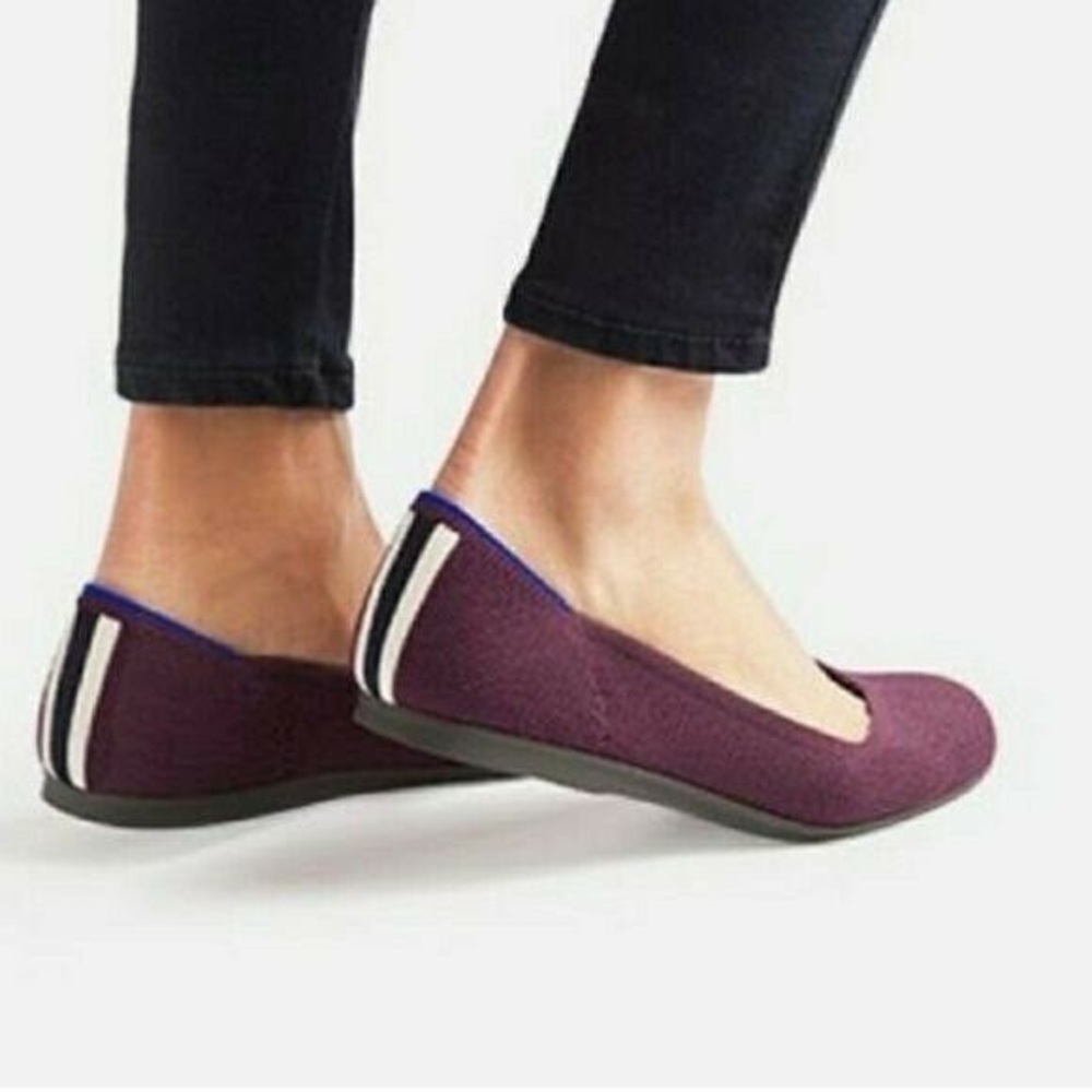 ROTHY'S Orchid Heel Stripe Round Toe Flats Retired